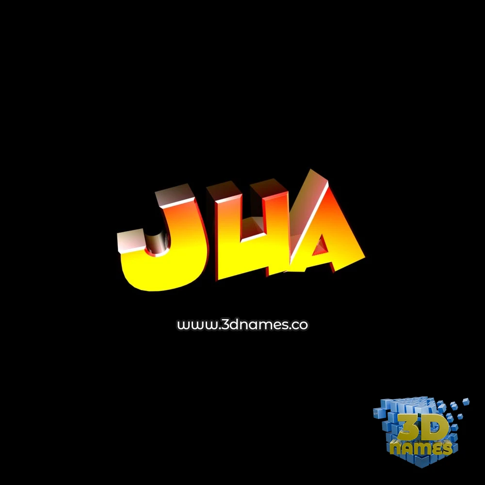 jua in Black Background style - 3D name wallpaper
