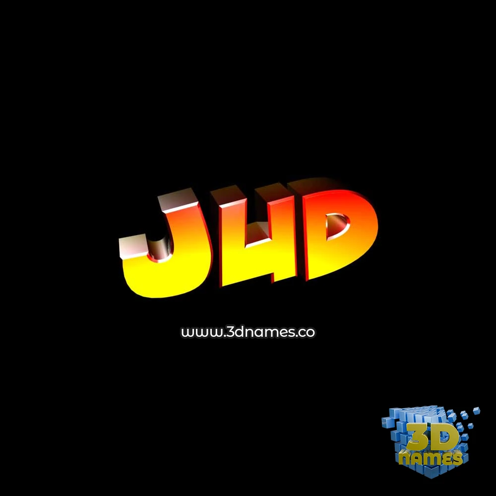 jud in Black Background style - 3D name wallpaper