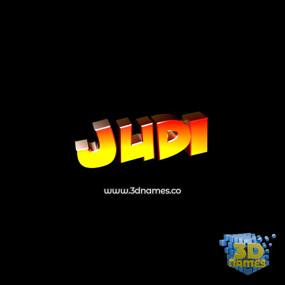 judi in Black Background style - 3D name wallpaper
