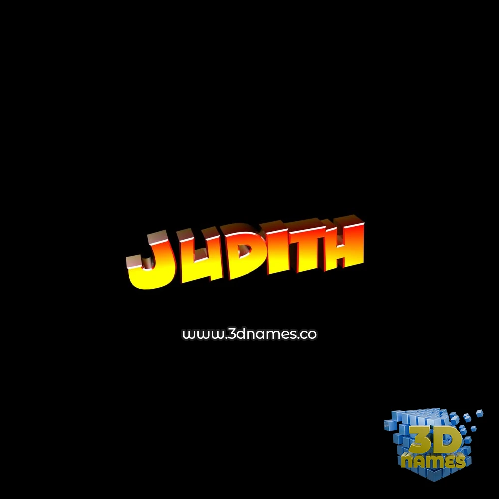 judith in Black Background style - 3D name wallpaper