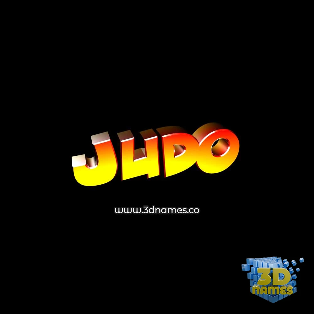 judo in Black Background style - 3D name wallpaper