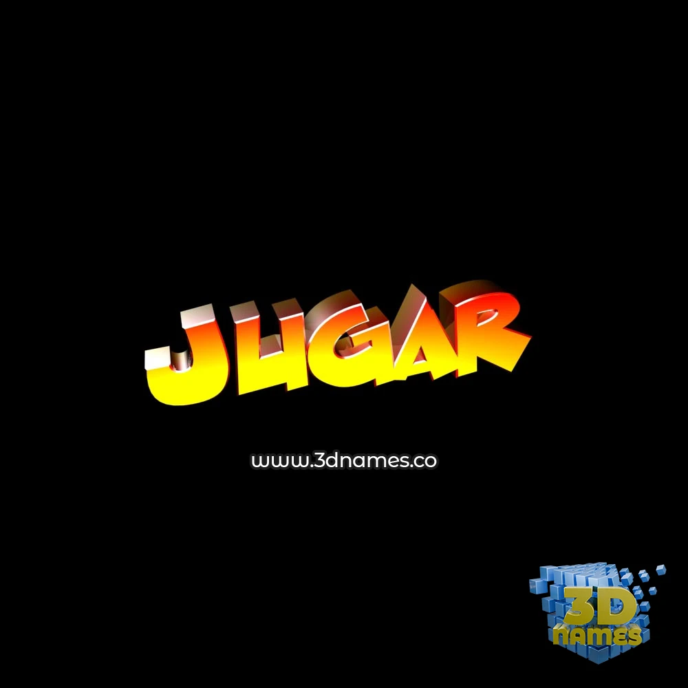 jugar in Black Background style - 3D name wallpaper