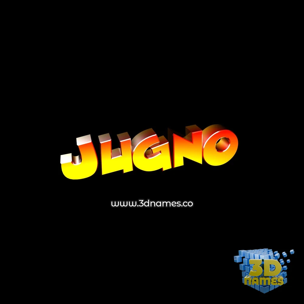 jugno in Black Background style - 3D name wallpaper