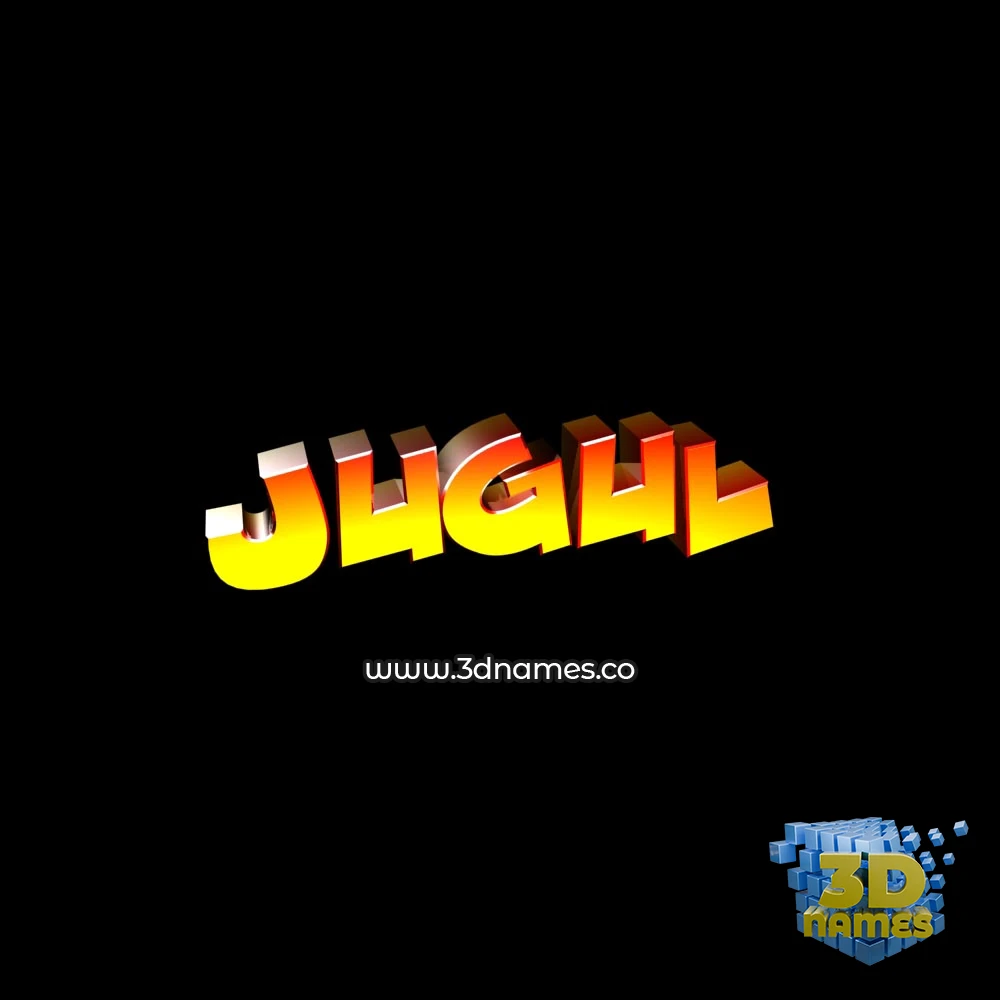 jugul in Black Background style - 3D name wallpaper
