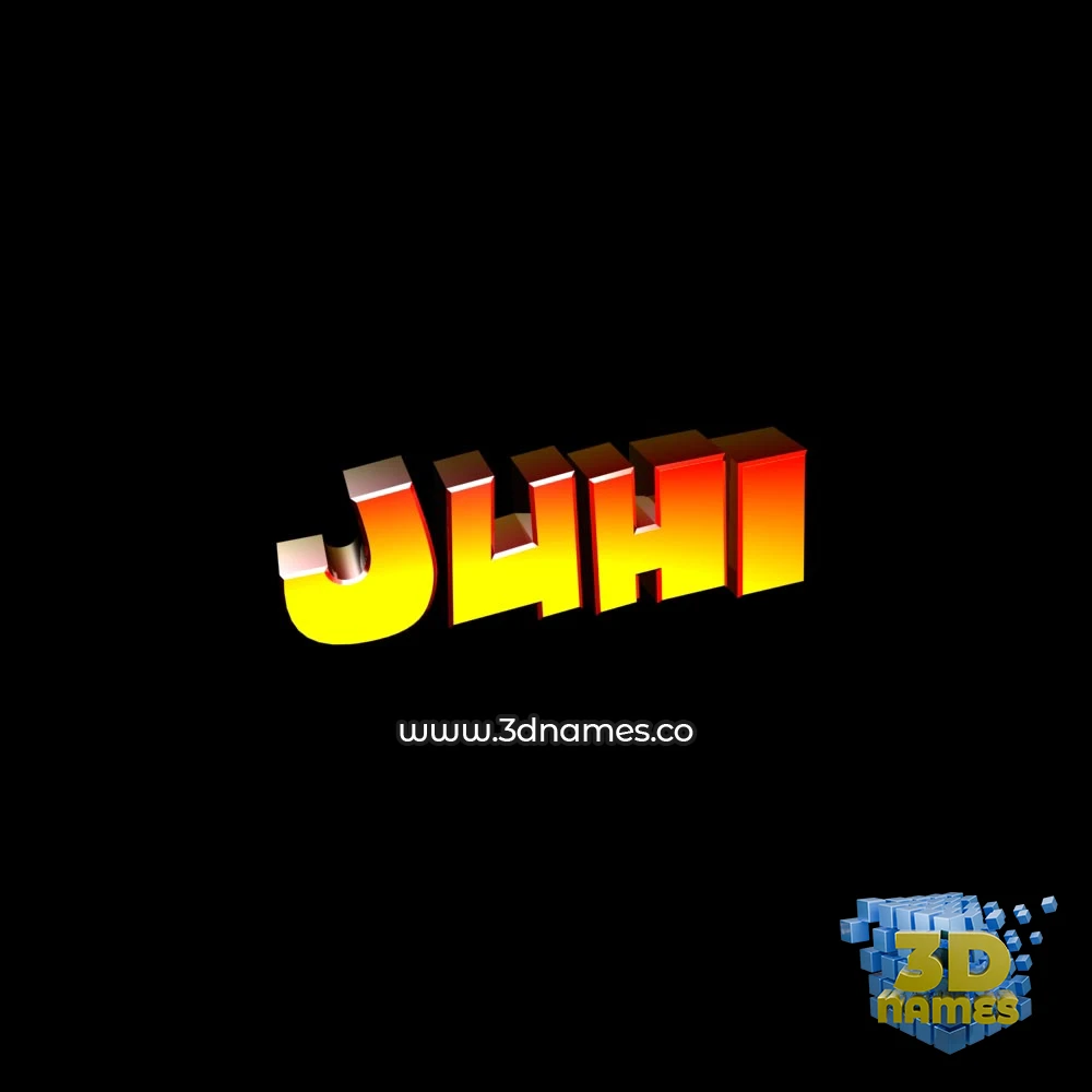 juhi in Black Background style - 3D name wallpaper