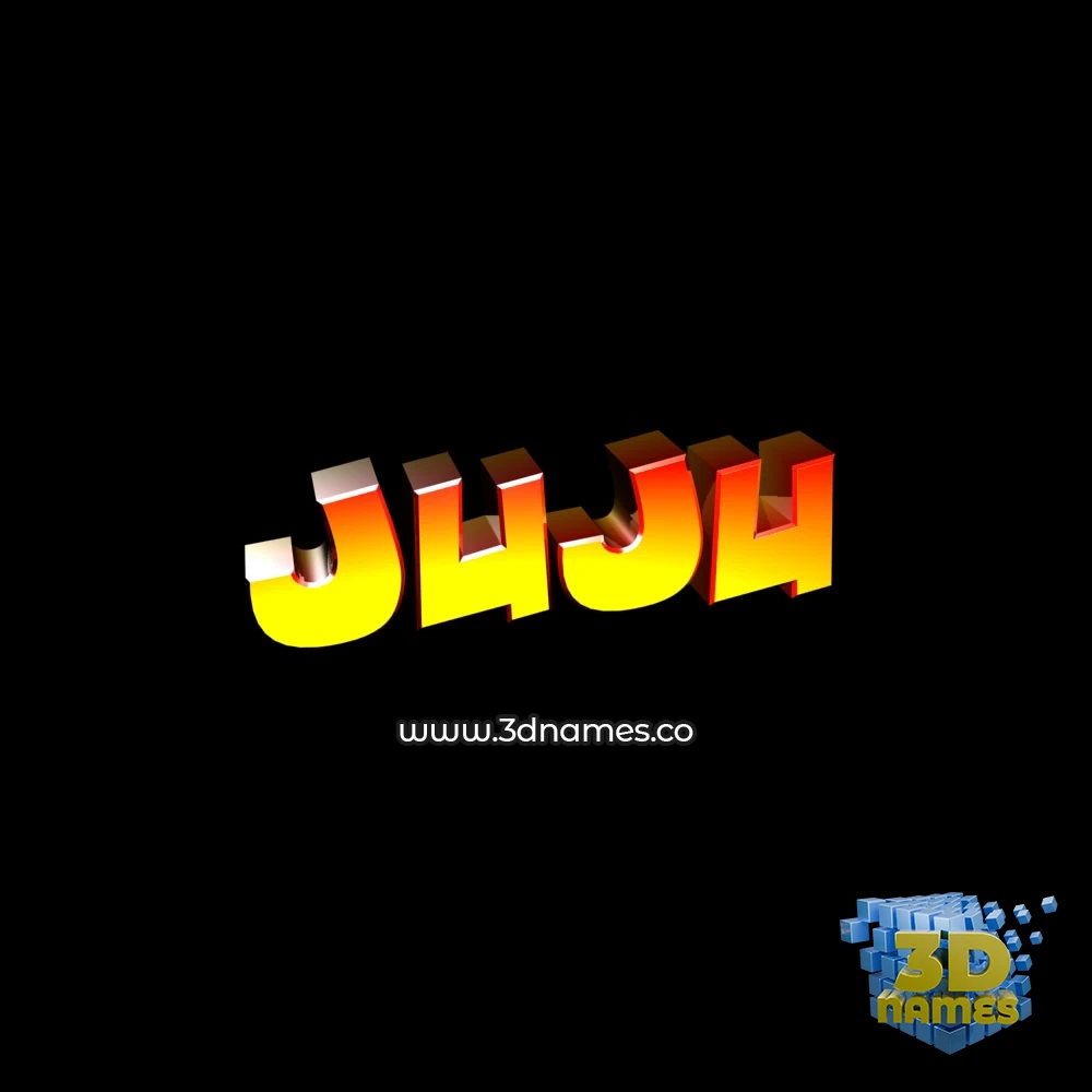 juju in Black Background style - 3D name wallpaper