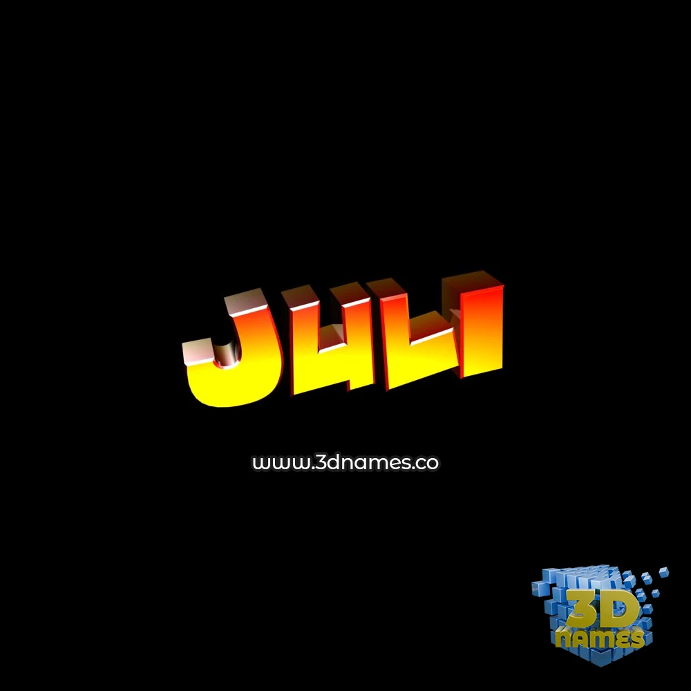 juli in Black Background style - 3D name wallpaper