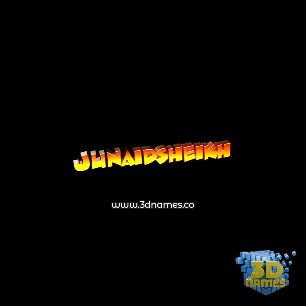 junaidsheikh in Black Background style - 3D name wallpaper