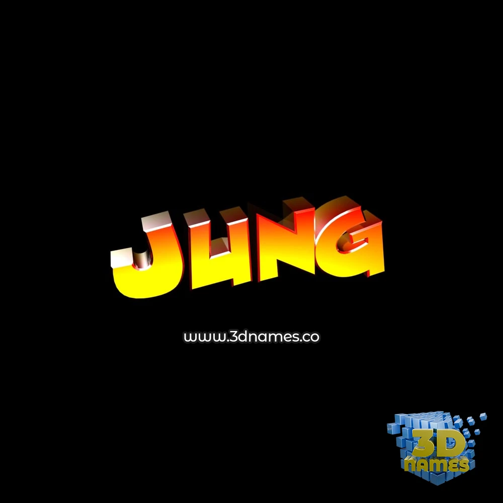 jung in Black Background style - 3D name wallpaper