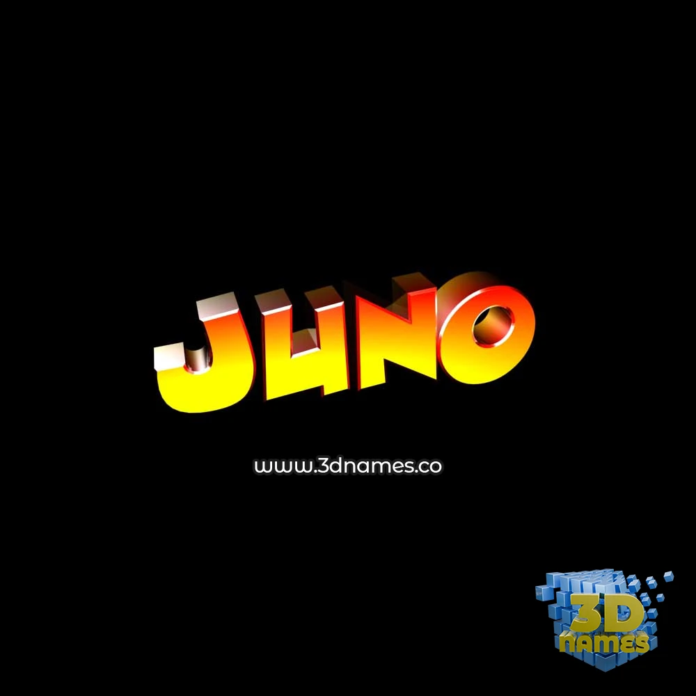 juno in Black Background style - 3D name wallpaper