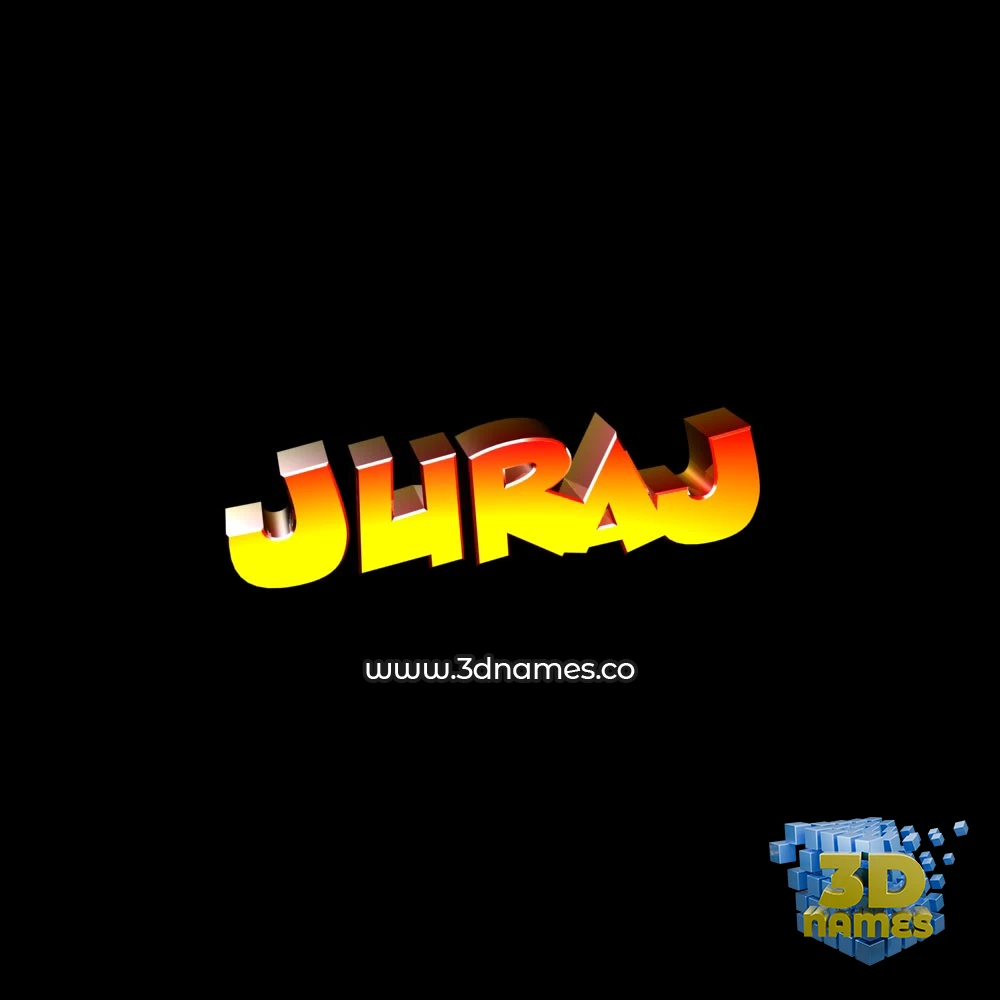 juraj in Black Background style - 3D name wallpaper