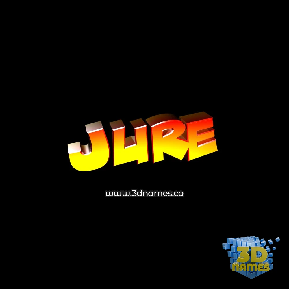 jure in Black Background style - 3D name wallpaper