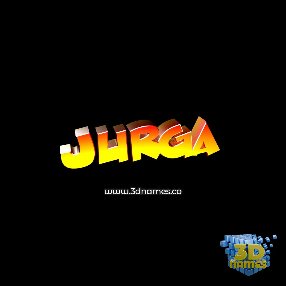 jurga in Black Background style - 3D name wallpaper