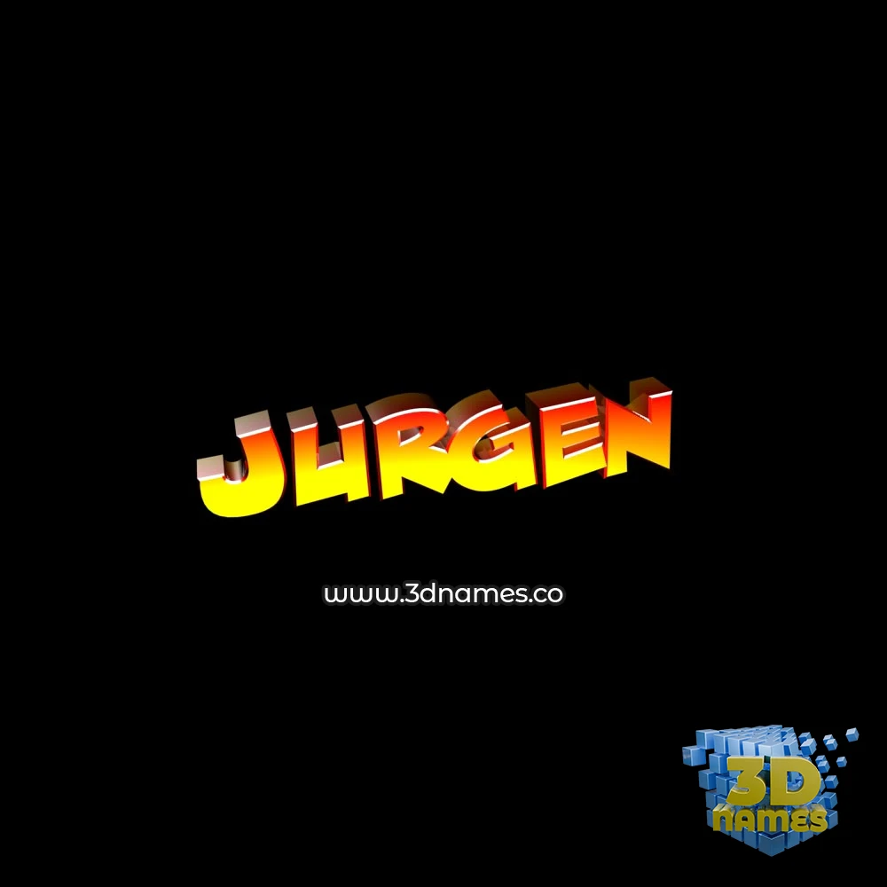 jurgen in Black Background style - 3D name wallpaper
