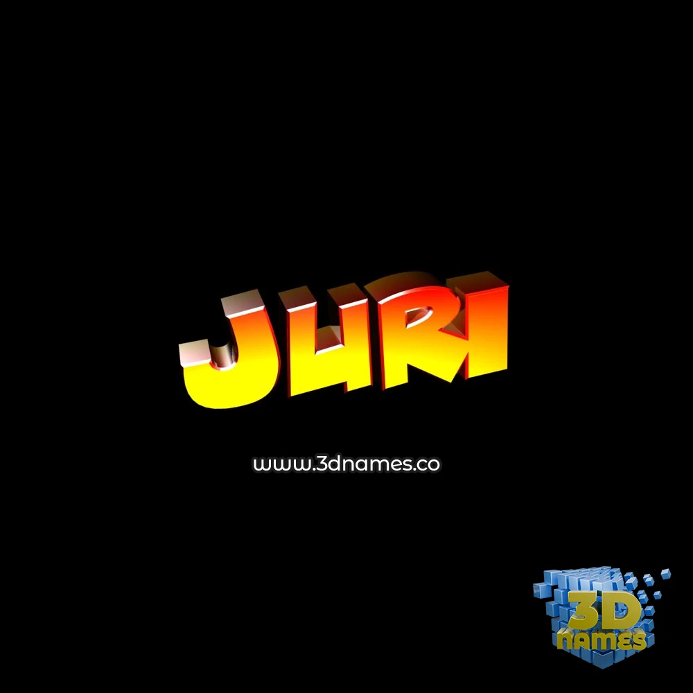 juri in Black Background style - 3D name wallpaper