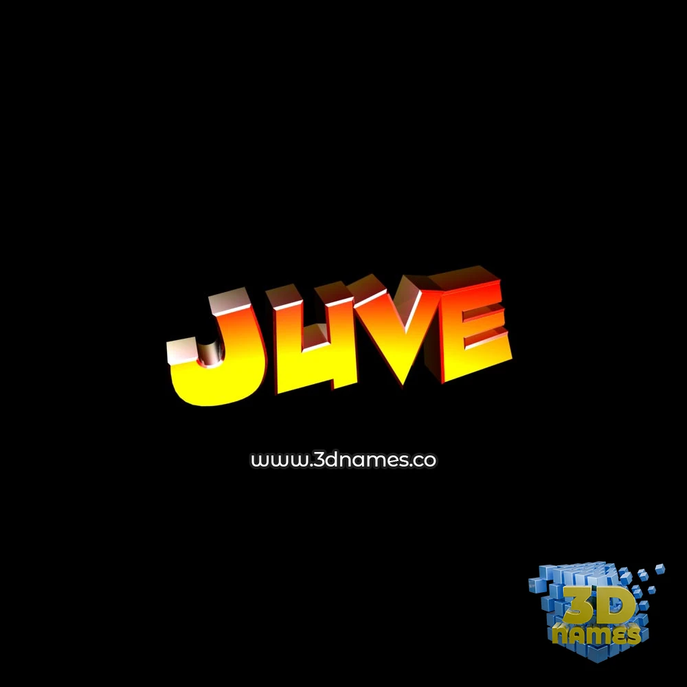juve in Black Background style - 3D name wallpaper