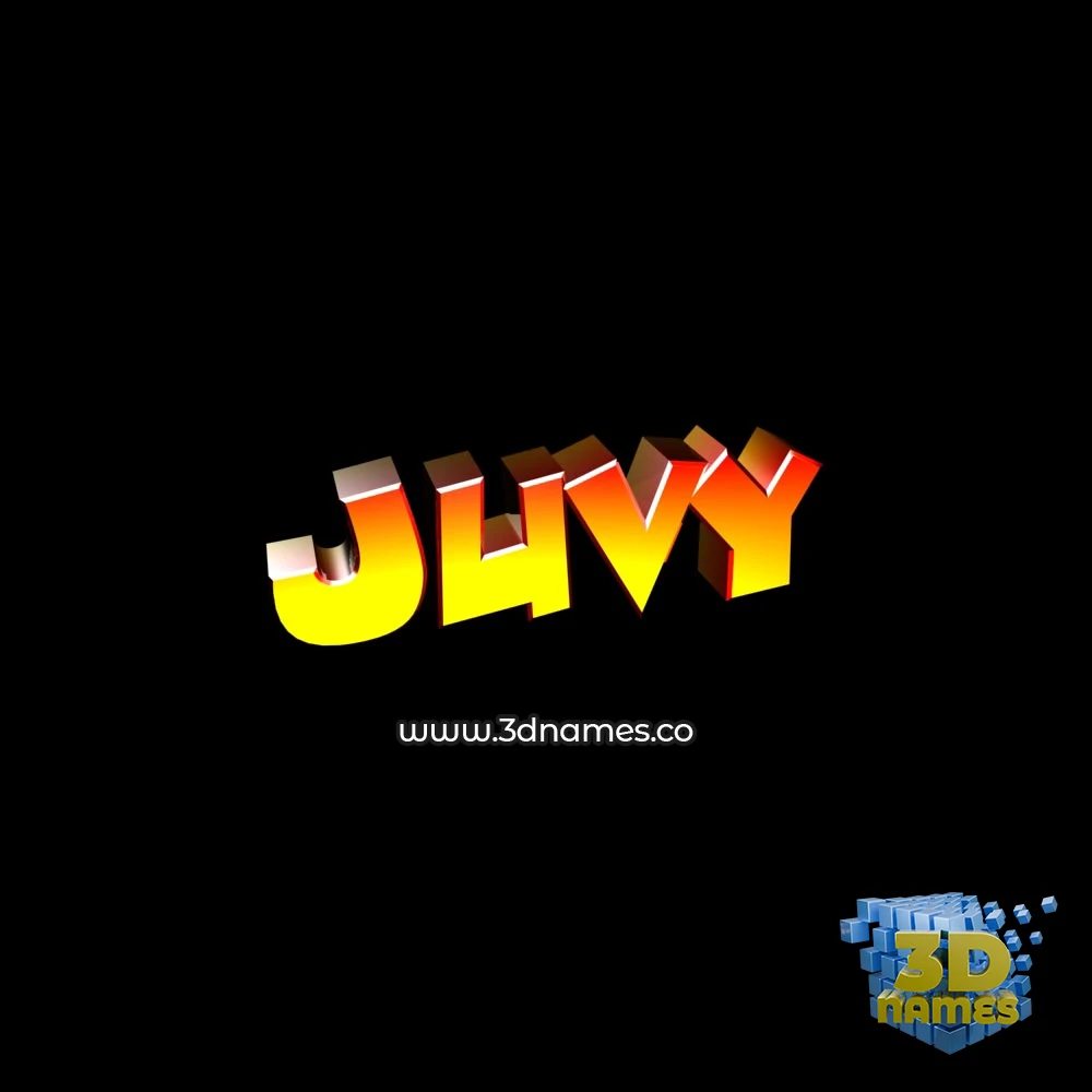 juvy in Black Background style - 3D name wallpaper