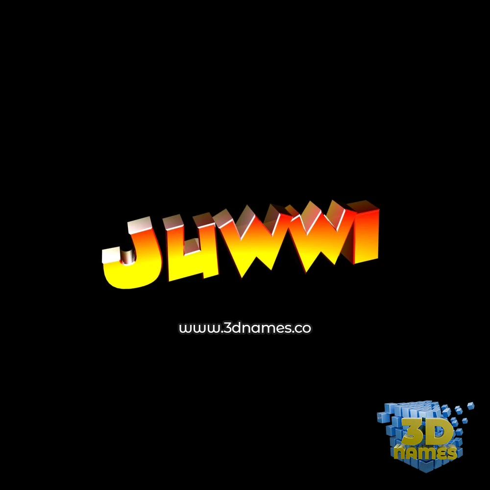 juwwi in Black Background style - 3D name wallpaper