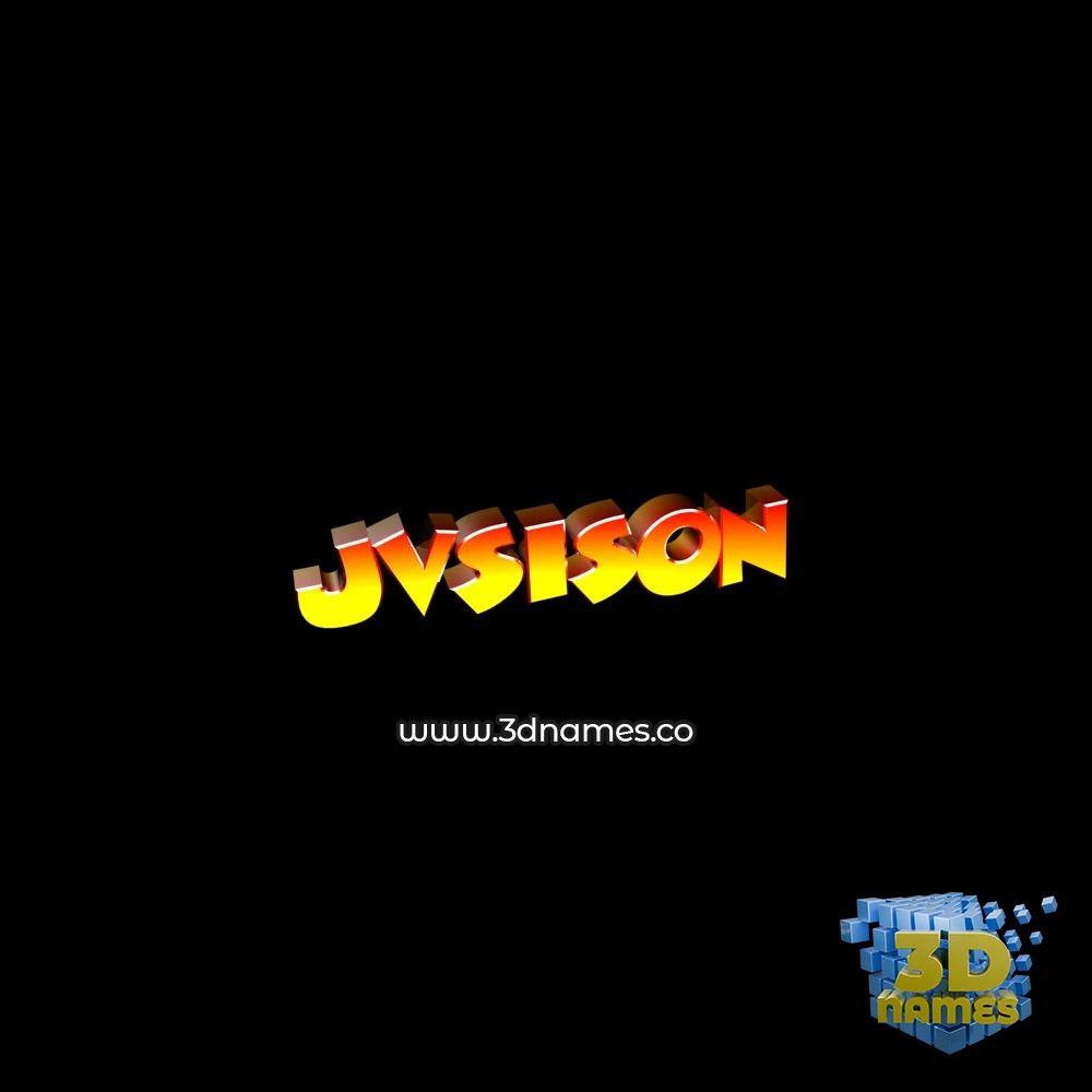 jvsison in Black Background style - 3D name wallpaper