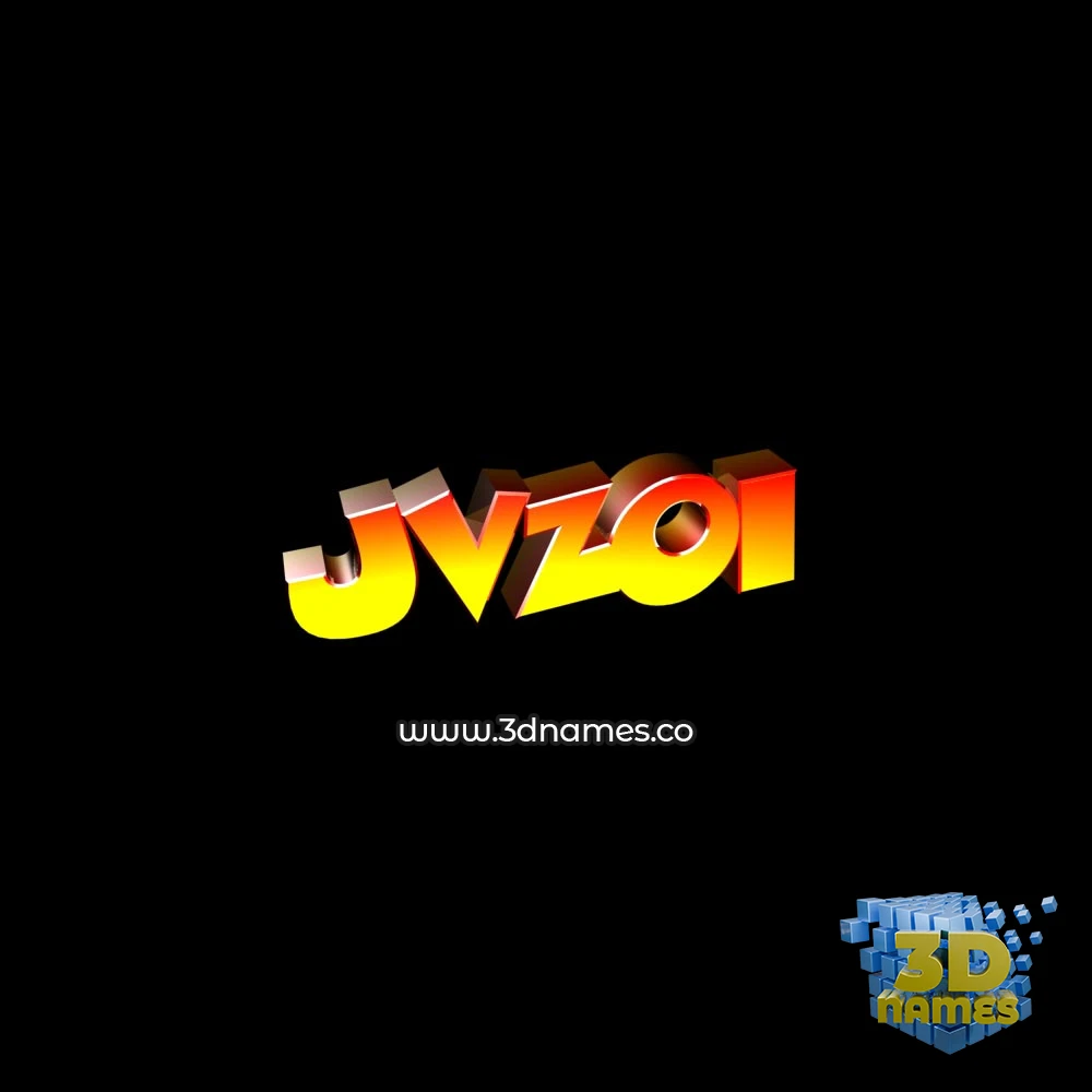 jvzoi in Black Background style - 3D name wallpaper