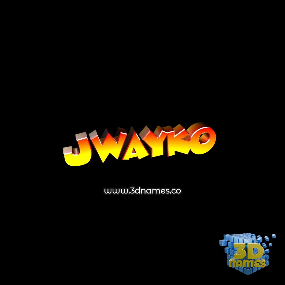 jwayko in Black Background style - 3D name wallpaper