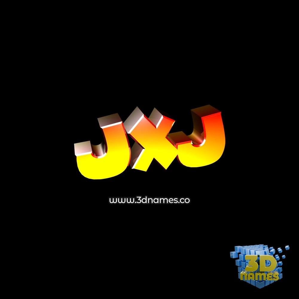 jxj in Black Background style - 3D name wallpaper