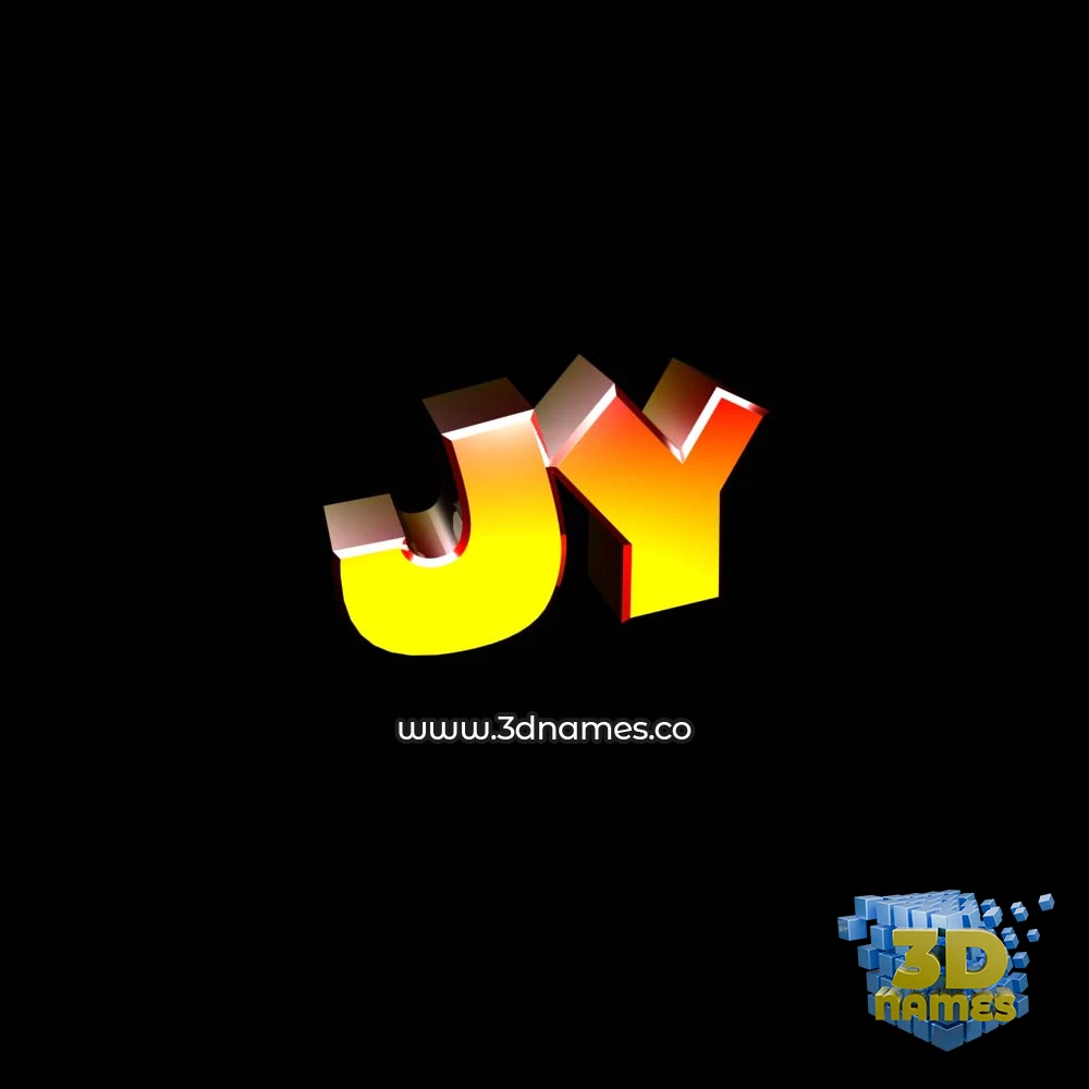 jy in Black Background style - 3D name wallpaper
