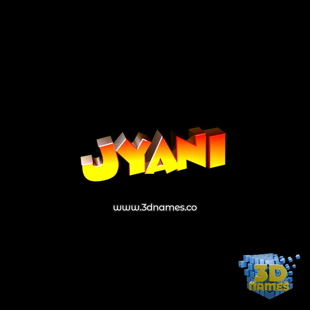jyani in Black Background style - 3D name wallpaper