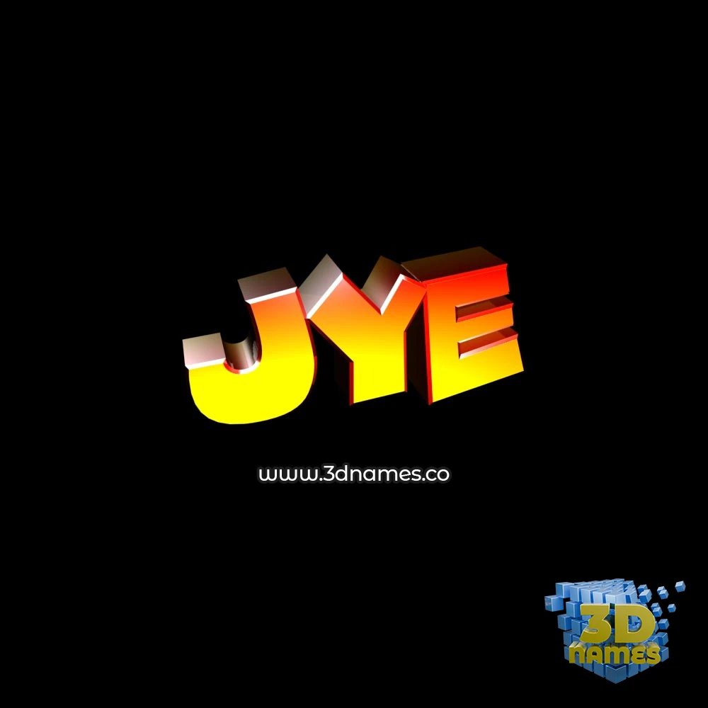 jye in Black Background style - 3D name wallpaper