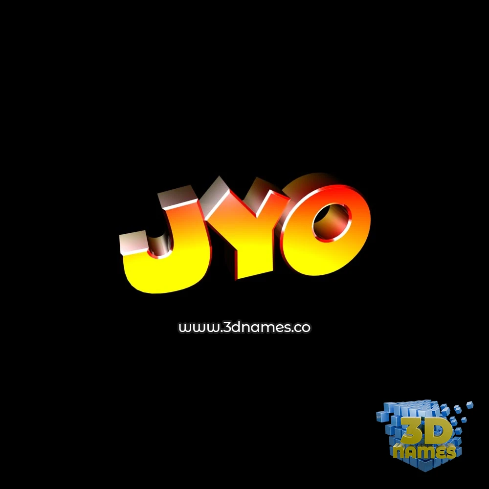 jyo in Black Background style - 3D name wallpaper