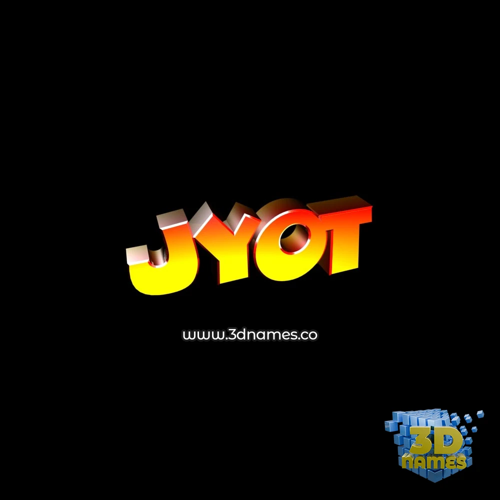 jyot in Black Background style - 3D name wallpaper