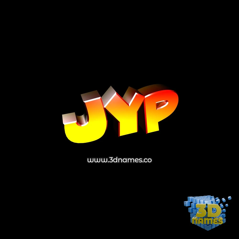 jyp in Black Background style - 3D name wallpaper