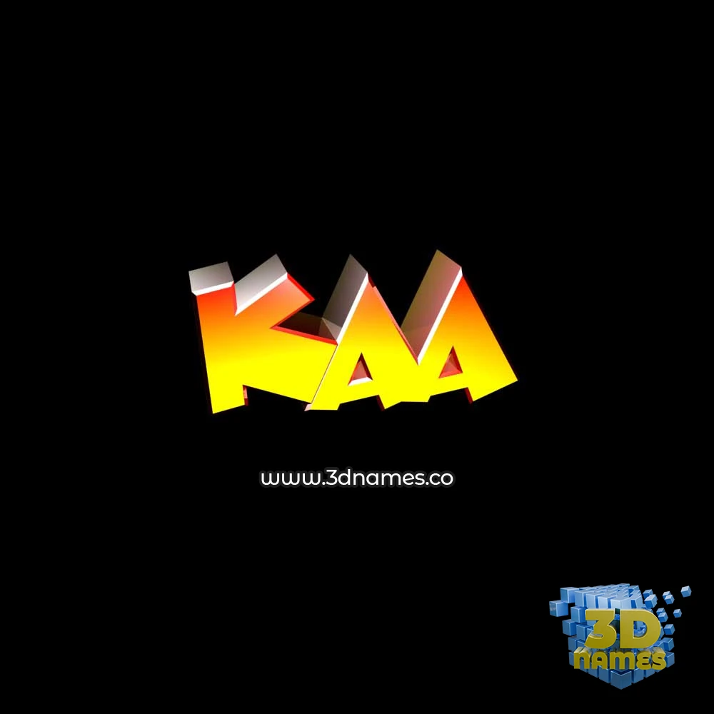 kaa in Black Background style - 3D name wallpaper