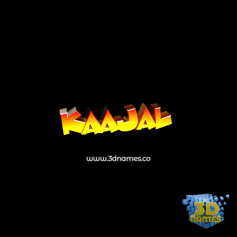 kaajal in Black Background style - 3D name wallpaper
