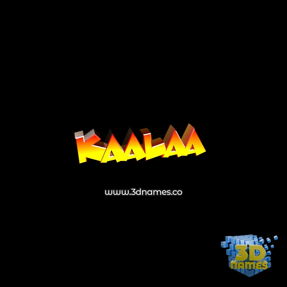 kaalaa in Black Background style - 3D name wallpaper