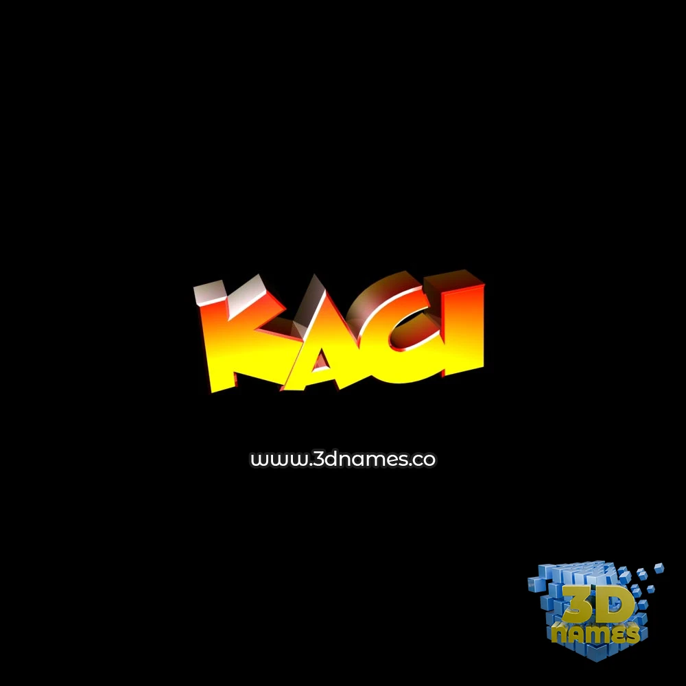 kaci in Black Background style - 3D name wallpaper