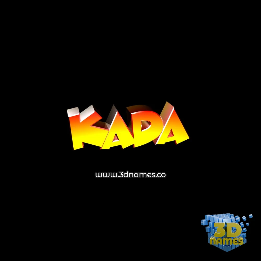 kada in Black Background style - 3D name wallpaper
