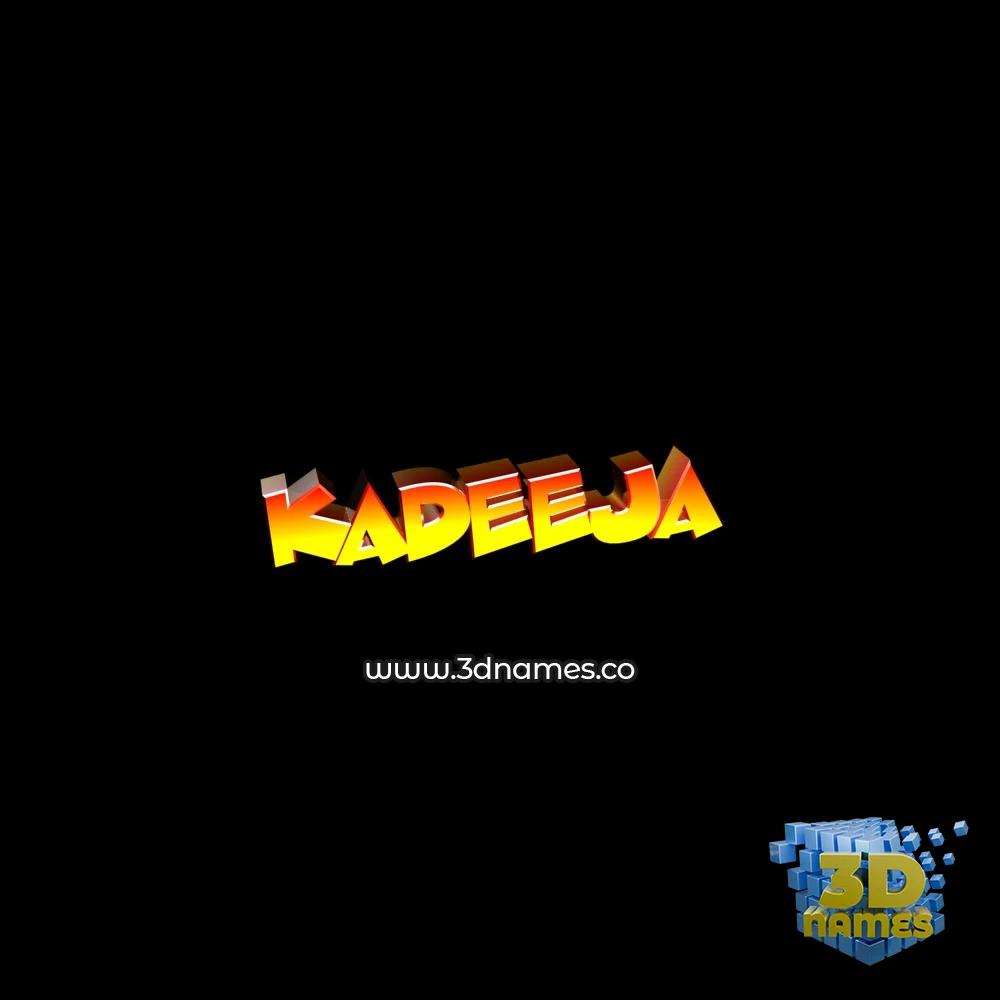 kadeeja in Black Background style - 3D name wallpaper