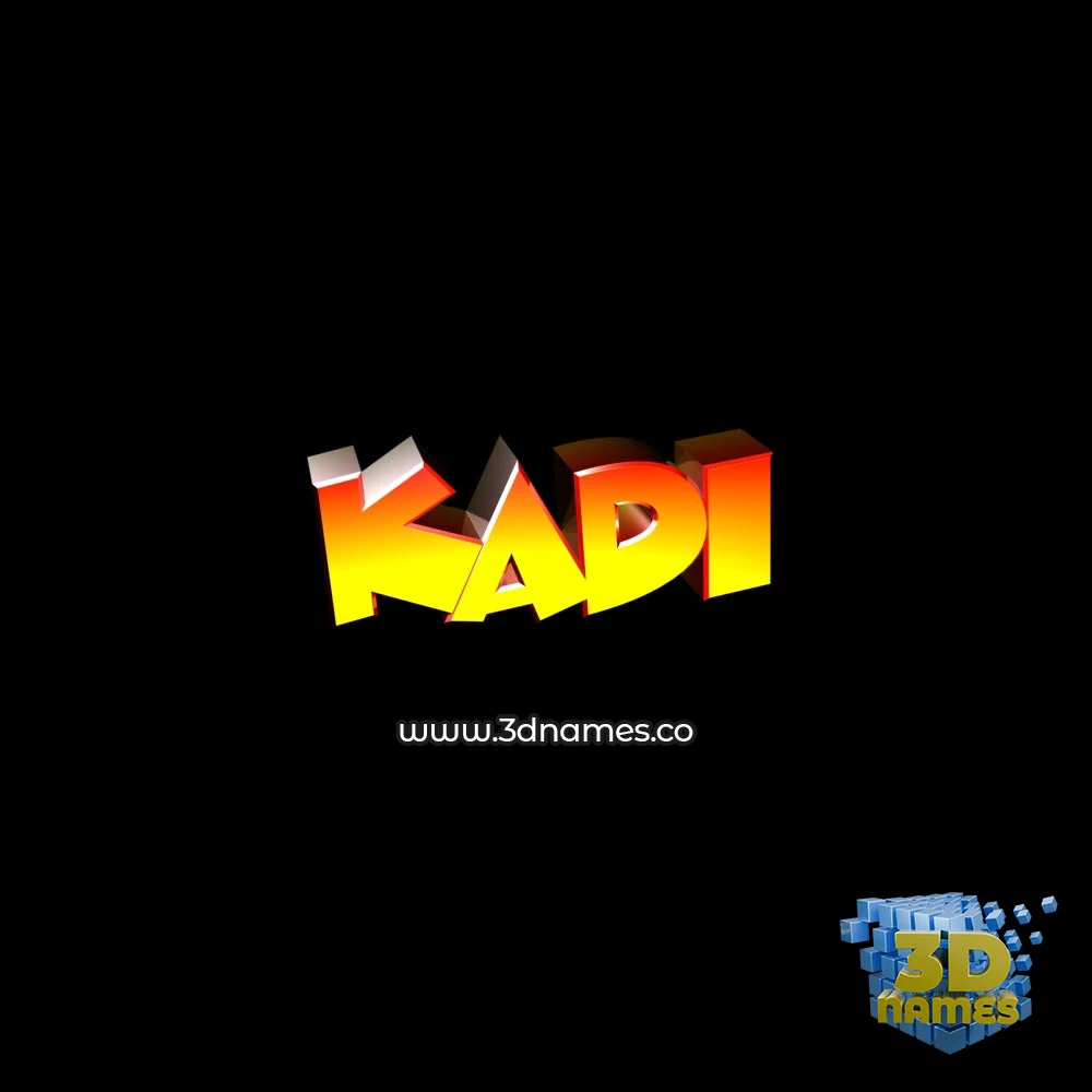 kadi in Black Background style - 3D name wallpaper