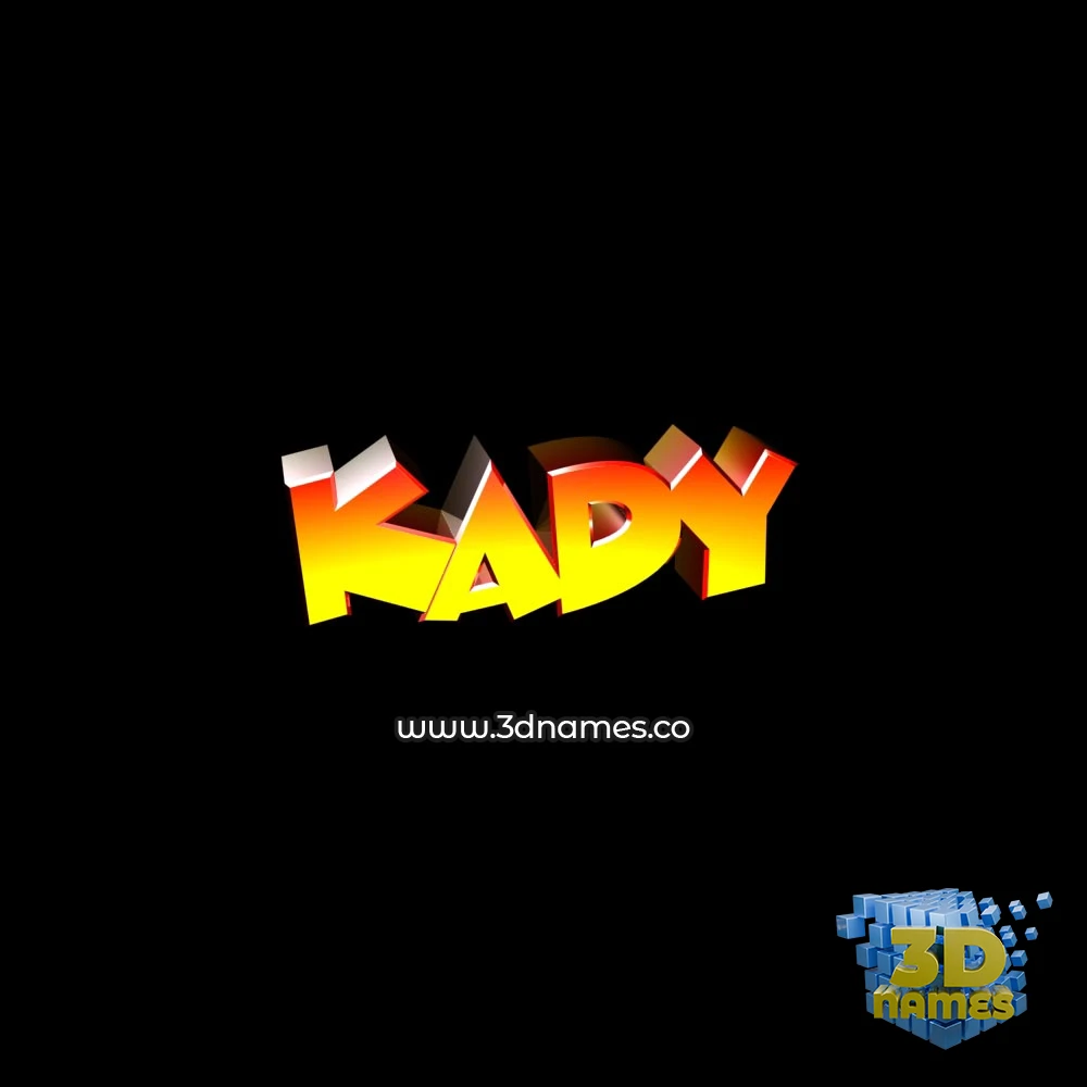 kady in Black Background style - 3D name wallpaper