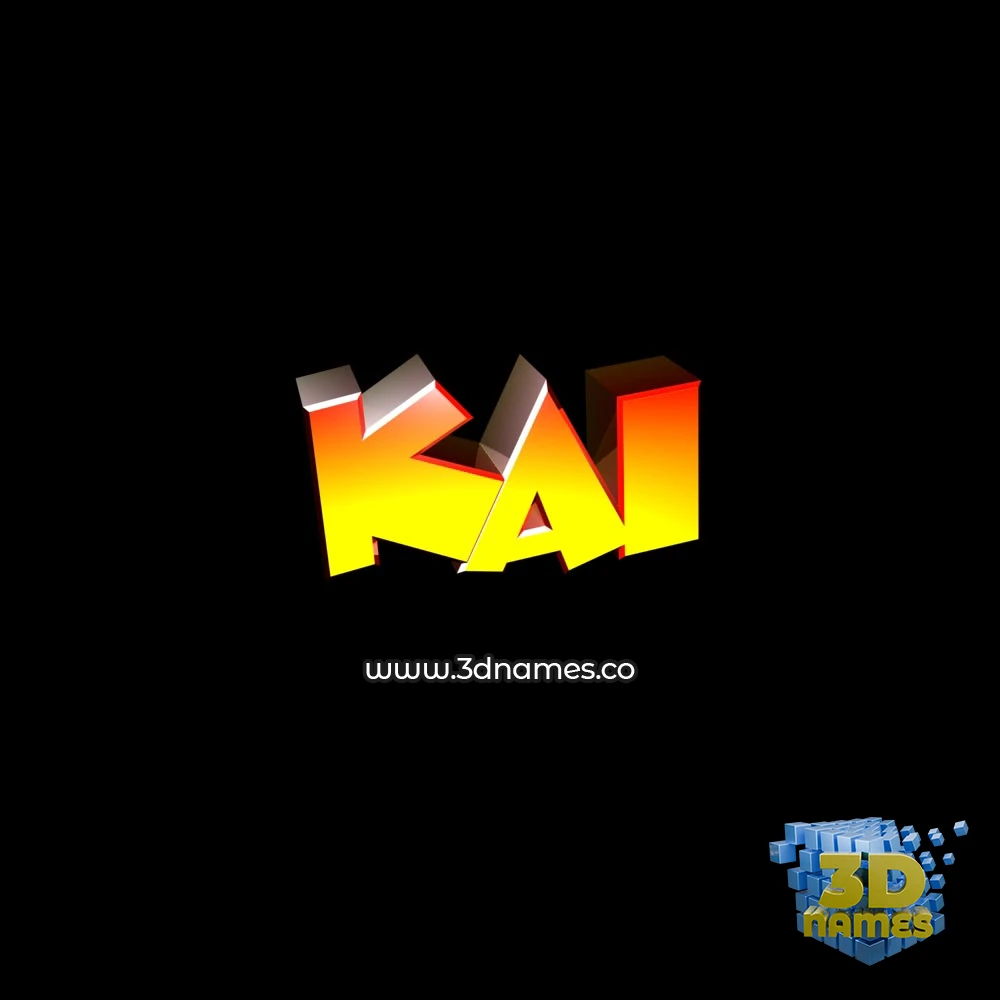 kai in Black Background style - 3D name wallpaper