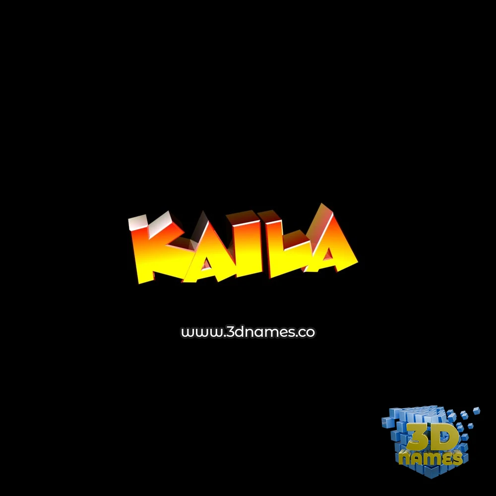 kaila in Black Background style - 3D name wallpaper