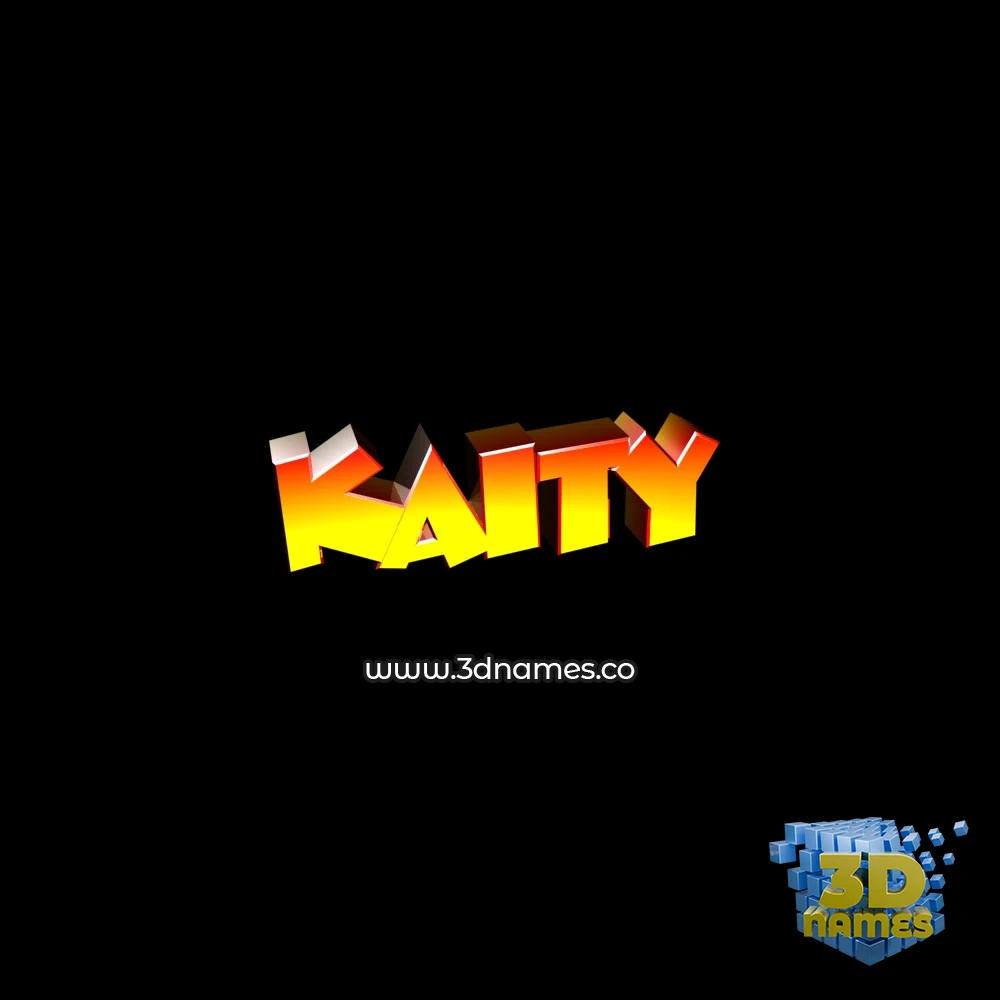 kaity in Black Background style - 3D name wallpaper