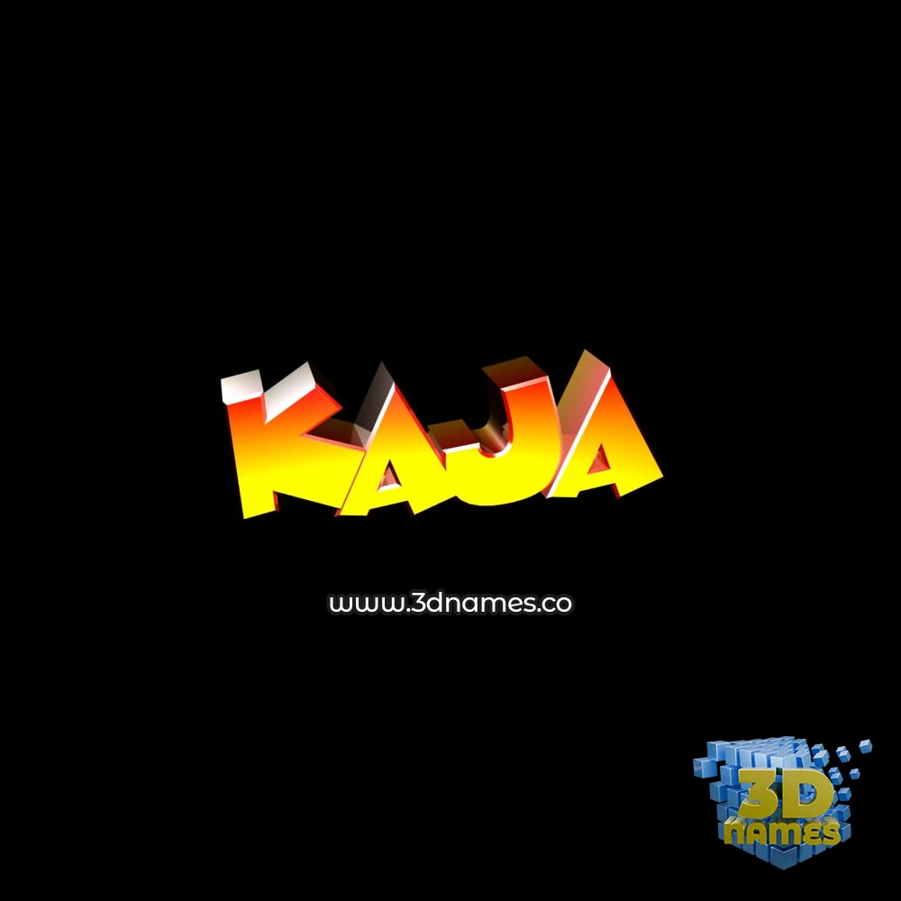 kaja in Black Background style - 3D name wallpaper