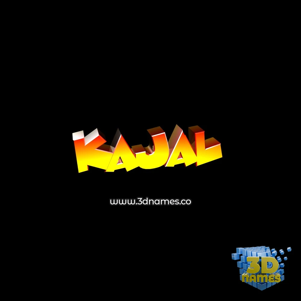kajal in Black Background style - 3D name wallpaper