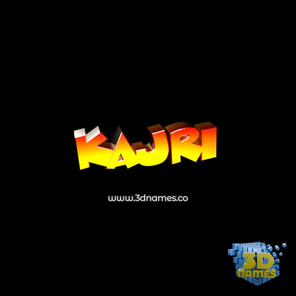 kajri in Black Background style - 3D name wallpaper