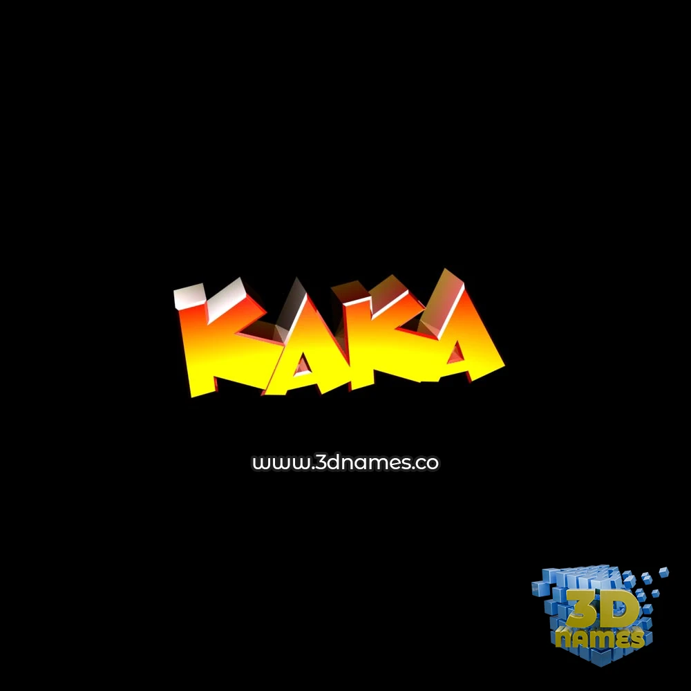 kaka in Black Background style - 3D name wallpaper
