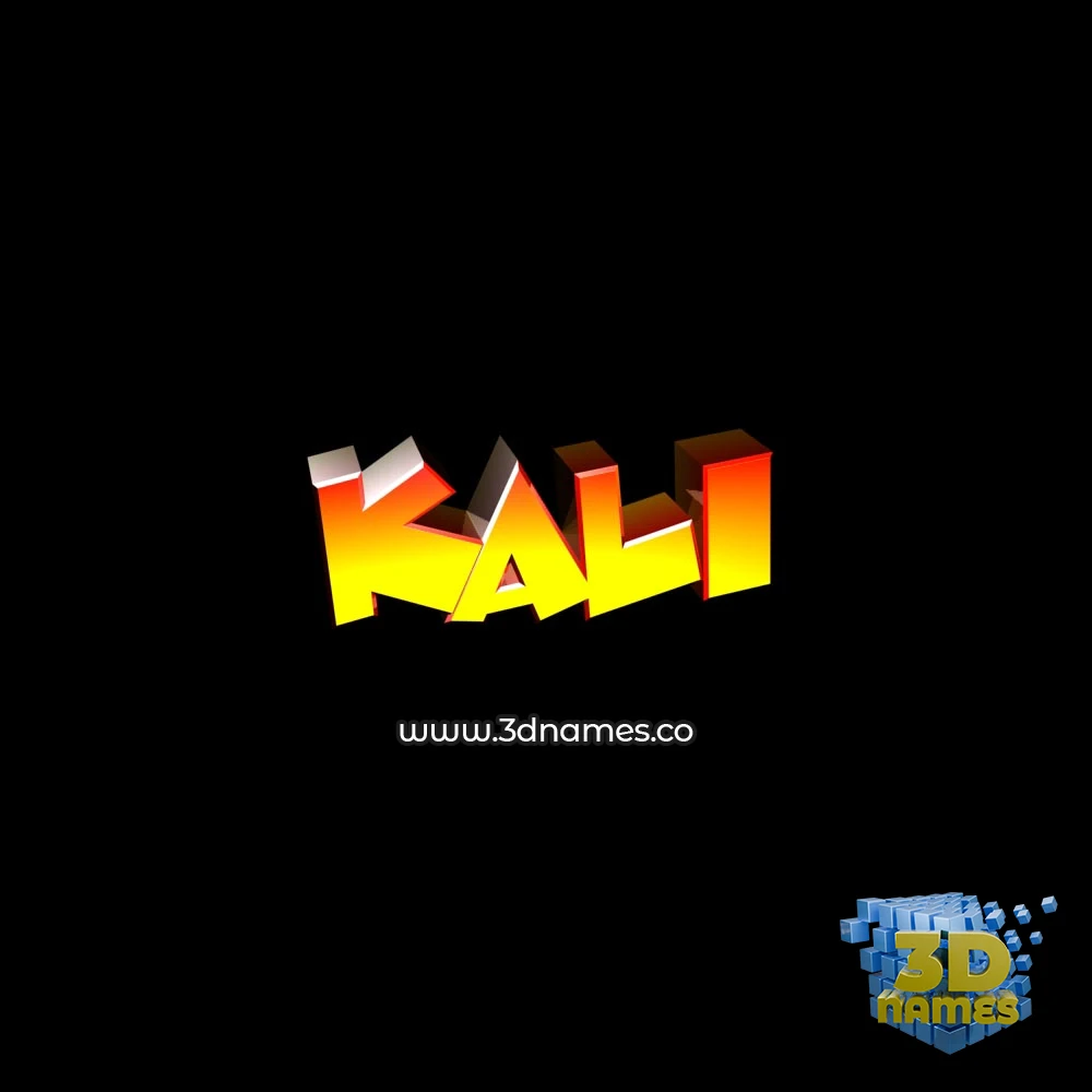 kali in Black Background style - 3D name wallpaper