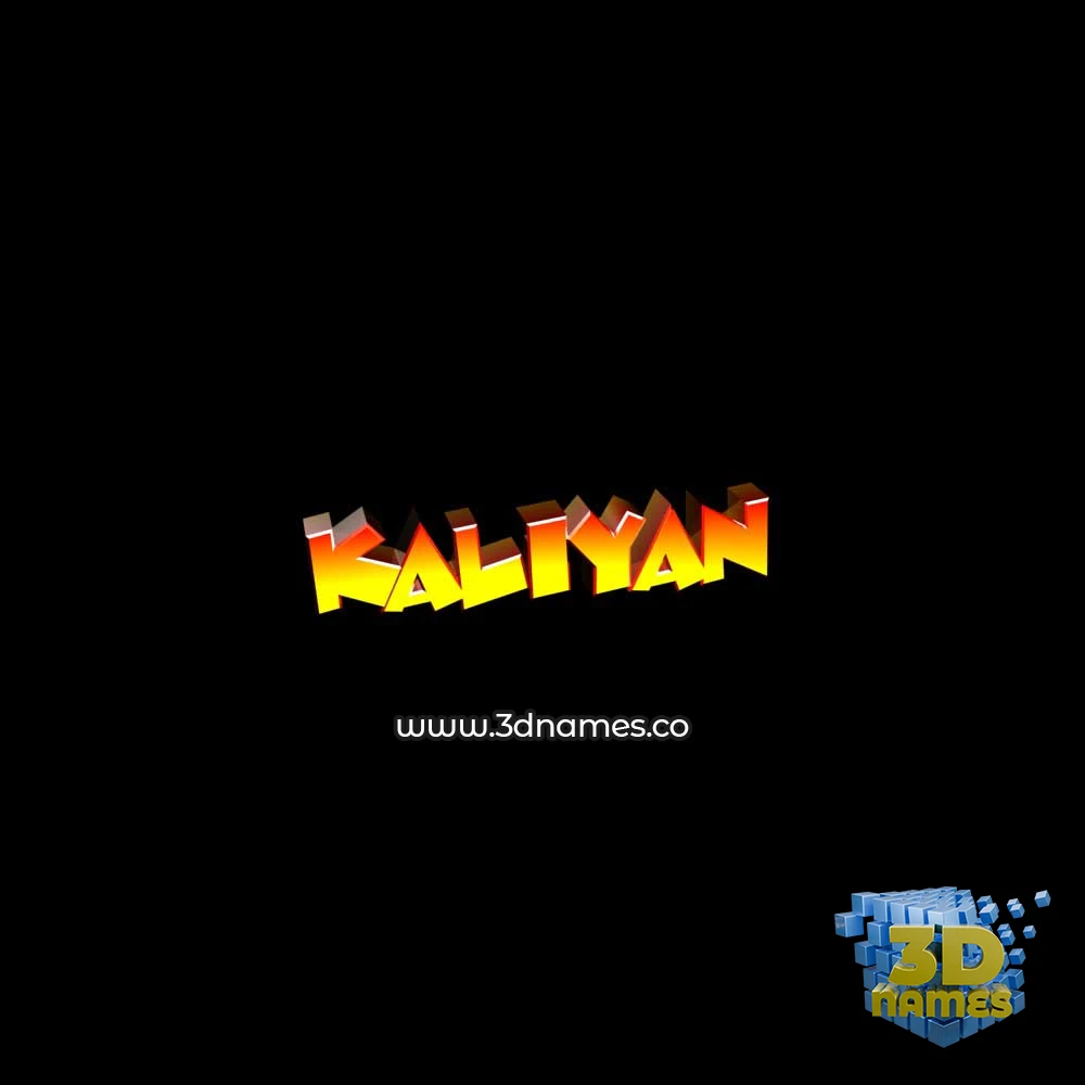 kaliyan in Black Background style - 3D name wallpaper