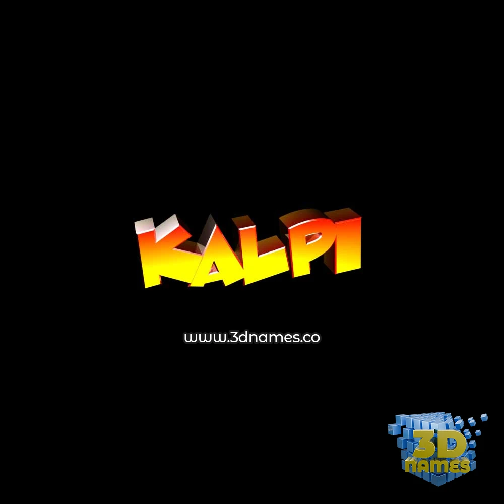 kalpi in Black Background style - 3D name wallpaper